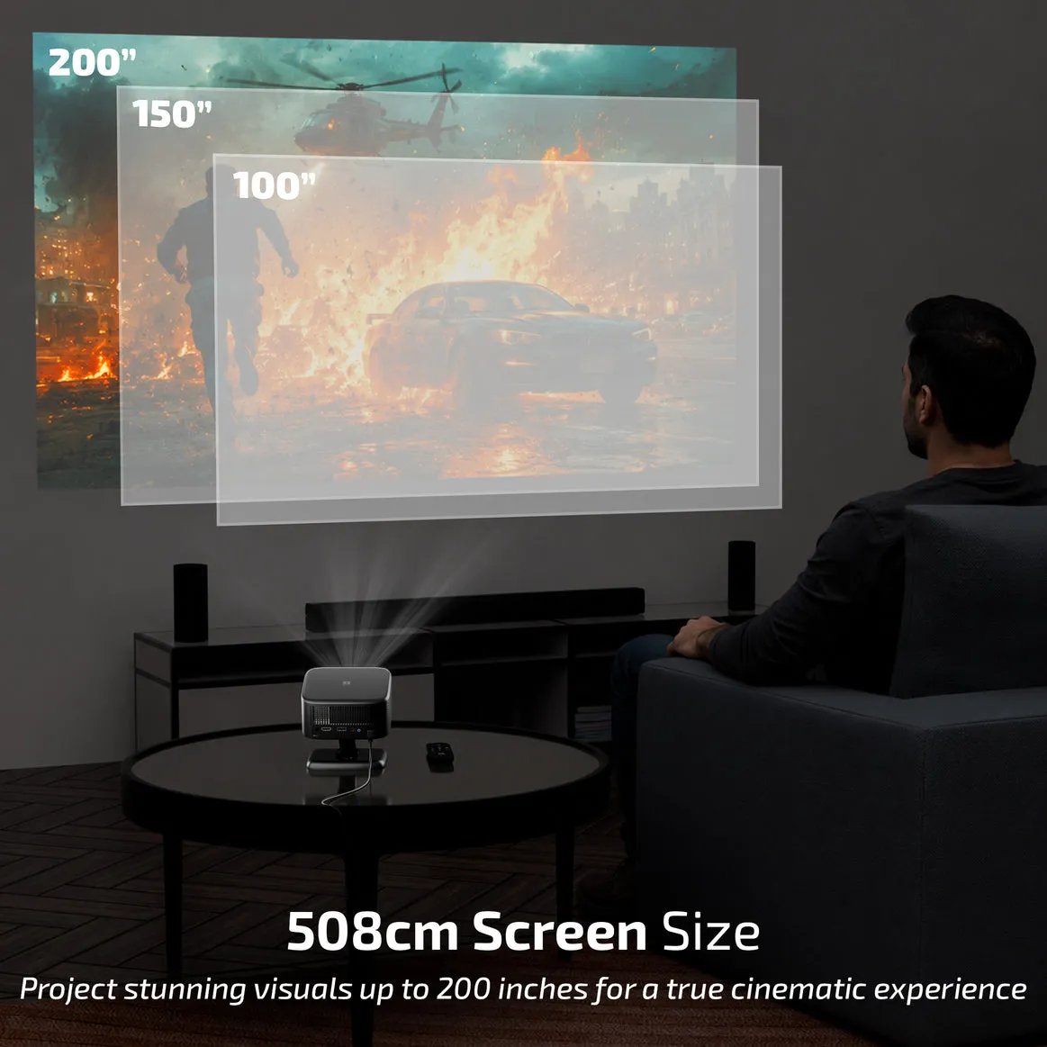 Iball Smart Projector Lumora 40 (USB| HDMI | AUX) view 3